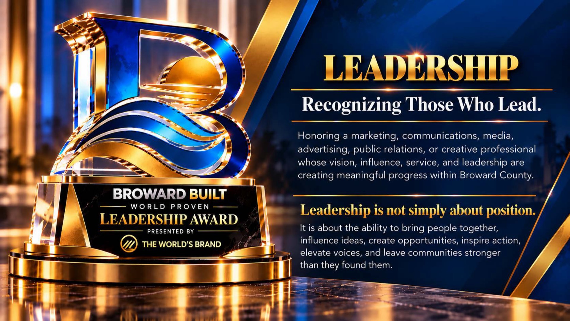 Leadership Award — Recognizing Those Who Lead